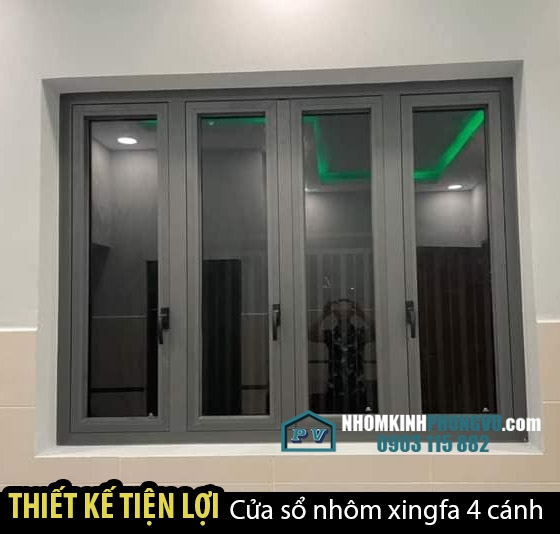 Tổng hợp 55+ mẫu cửa sổ nhôm xingfa 4 cánh đẹp, sang trọng nhất
